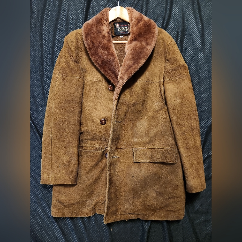 Suede-Fleece Overcoat
